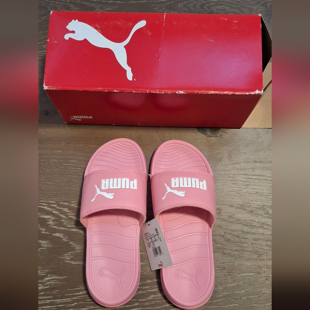 PUMA Kids Pink Slide Sandals (Size 3 Youth)